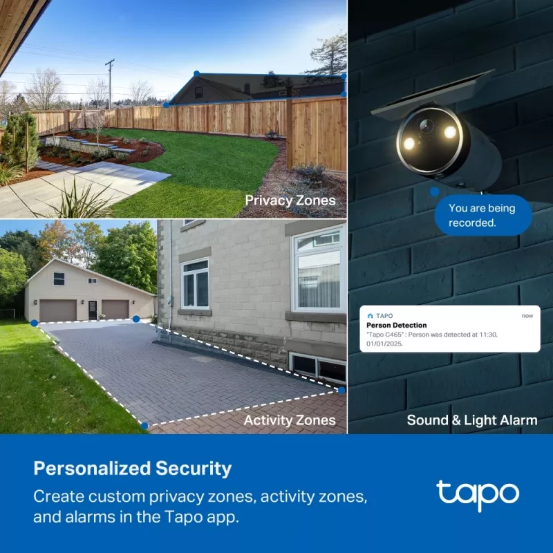 TP-Link Tapo Enhanced AI Solar Security Camera Ultra, Bezprzewodowa, Bullet, Wi-Fi, Zewnętrzna, 850 nm, 512 GB