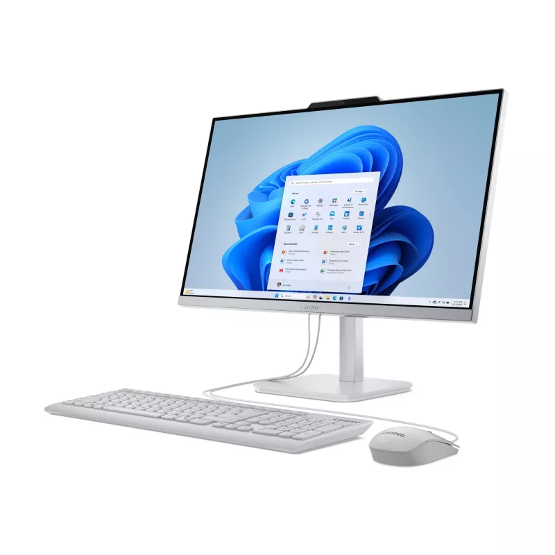 Lenovo A100 Intel Core i3 N-series i3-N305 60,5 cm (23,8 cala) 1920 x 1080 pikseli Komputer All-in-One 16 GB DDR5-SDRAM 512 GB SSD Windows 11 Home Wi-Fi 6 (802.11ax) Szary