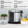 Multicooker Tristar RK-6132 — 1,5 L, 500 W, 7 programów automatycznych, LCD, stal nierdzewna/czarny