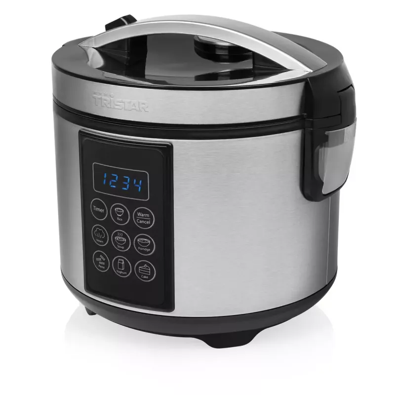 Multicooker Tristar RK-6132 — 1,5 L, 500 W, 7 programów automatycznych, LCD, stal nierdzewna/czarny
