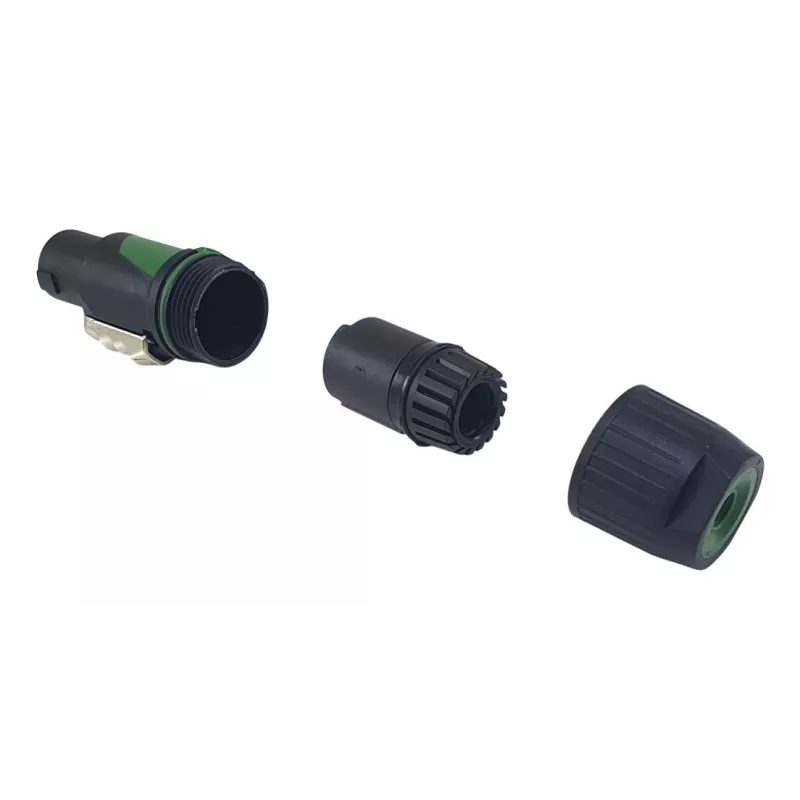 4‑biegunowy konektor kablowy speakON EQUIP, 4‑biegunowe gniazdo, czarny, 22,5×22,5 mm, 30 g