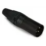 3-biegunowe męskie złącze kablowe XLR EQUIP 147930, czarne, 3-pinowe, 19×19 mm, 28,8 g