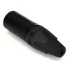 3-biegunowe męskie złącze kablowe XLR EQUIP 147930, czarne, 3-pinowe, 19×19 mm, 28,8 g