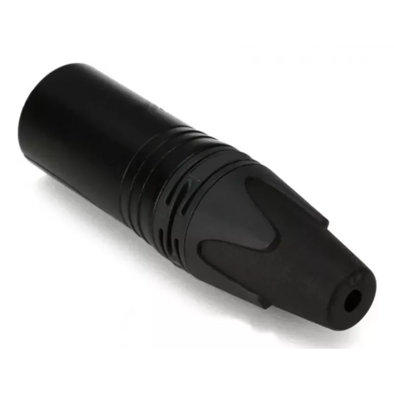 3-biegunowe męskie złącze kablowe XLR EQUIP 147930, czarne, 3-pinowe, 19×19 mm, 28,8 g