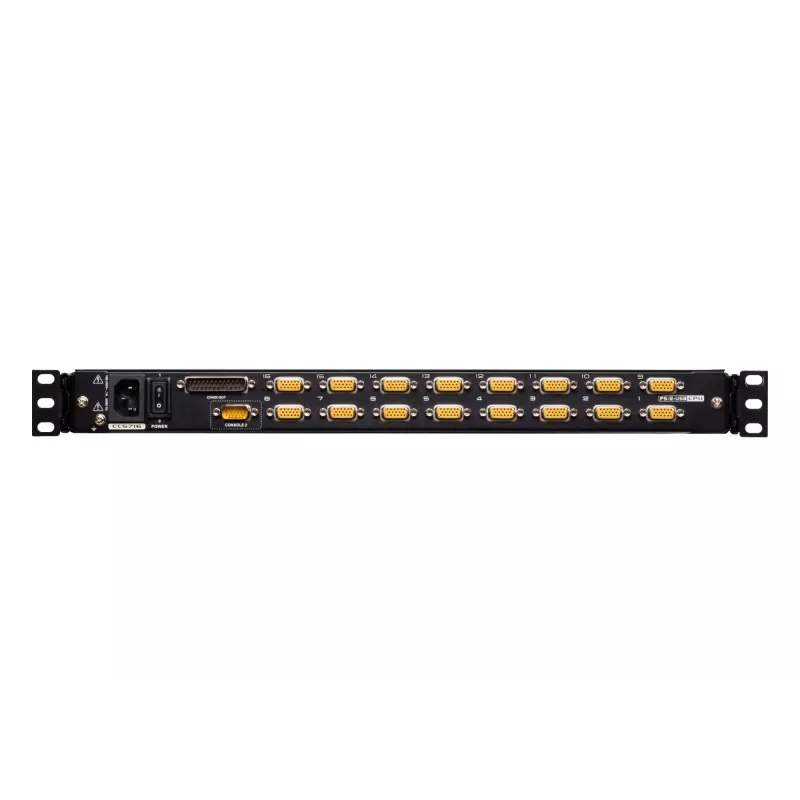 ATEN CL5716N konsola rackowa 48,3 cm (19 cali) 1280 x 1024 pikseli Metal, Plastik Czarny 1U