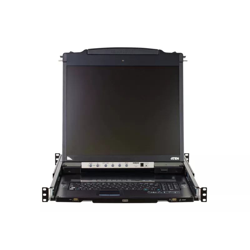 ATEN CL5808N konsola rack 48,3 cm (19 cali) 1280 x 1024 pikseli Metal, Plastik Czarny 1U
