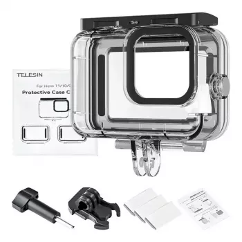 Zestaw ochronny Telesin do GoPro Hero 12/11/10/9 – twarda obudowa i silikonowe etui