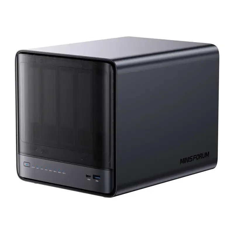 Mini-PC Minis Forum NAS N5 Pro AMD Ryzen AI 9 HX Pro 370, 32GB RAM, 128GB pamięci