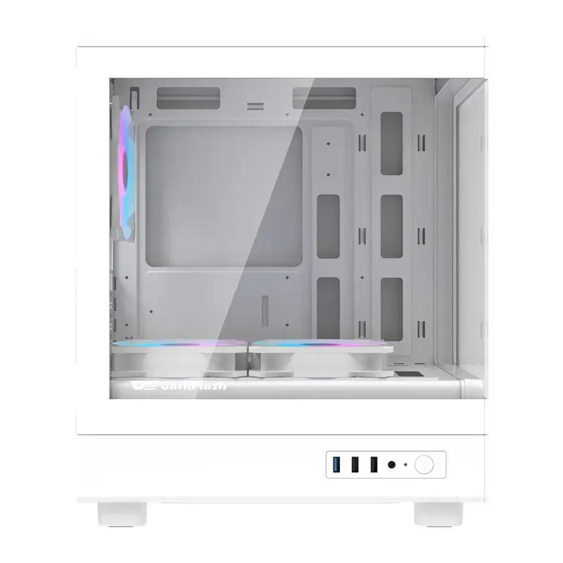 Obudowa komputerowa Darkflash DB330M biały v2 z trzema fabrycznie zamontowanymi wentylatorami, obsługa micro-ATX/mATX