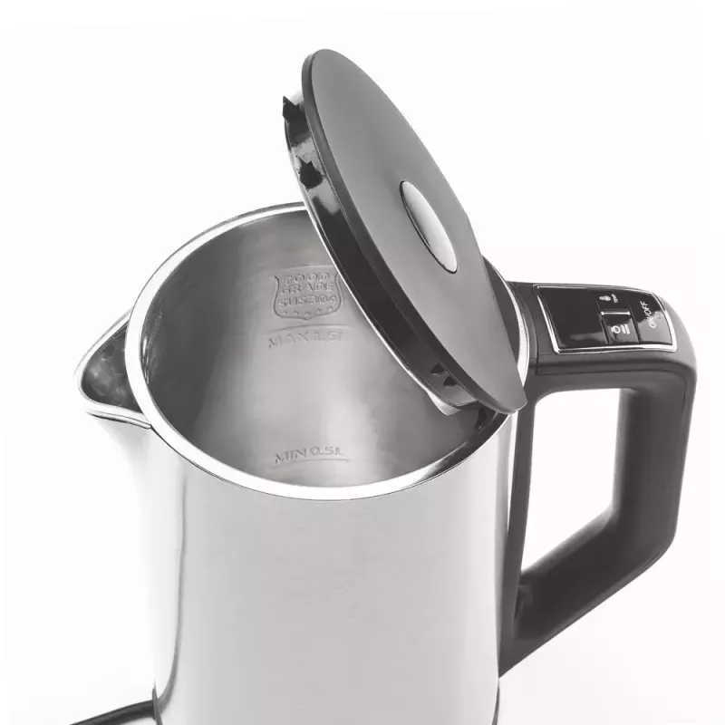 Czajnik elektryczny GASTROBACK Design Cool Touch 1.5 L 2200 W, stal nierdzewna/czarny