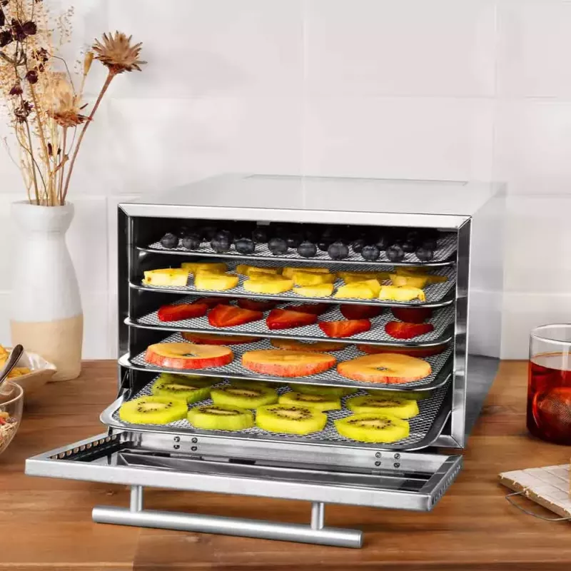 Suszarka do żywności GASTROBACK Mini Professional 400 W, stal nierdzewna, timer do 24 h, 282×347×206 mm
