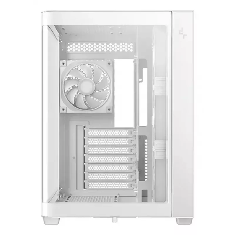 Obudowa PC Tower DeepCool CG530U 4F biały — zasilacz z tyłu, obsługa 3x120mm wentylatorów bocznych + 1x120mm wentylatora tylnego, montaż wentylatorów 120/140mm, HDD 2,5 cala i 3,5 cala