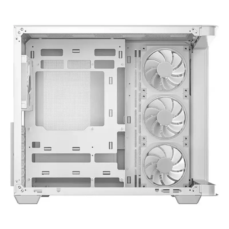 Obudowa PC Tower DeepCool CG530U 4F biały — zasilacz z tyłu, obsługa 3x120mm wentylatorów bocznych + 1x120mm wentylatora tylnego, montaż wentylatorów 120/140mm, HDD 2,5 cala i 3,5 cala