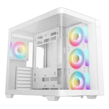 Obudowa PC Tower DeepCool CG530U 4F biały — zasilacz z tyłu, obsługa 3x120mm wentylatorów bocznych + 1x120mm wentylatora tylnego, montaż wentylatorów 120/140mm, HDD 2,5 cala i 3,5 cala