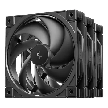Wentylator obudowy DeepCool FD12 V2 120 mm Czarny, 500–2500 RPM, łożysko hydrauliczne, 4 szt.