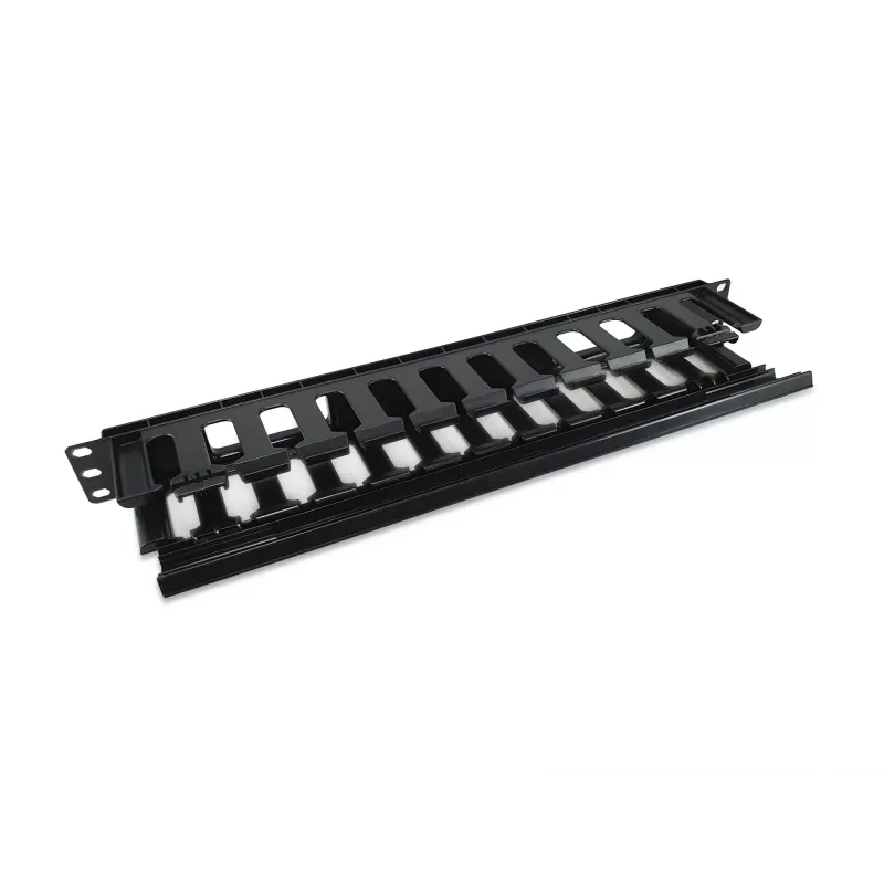 Equip 19-calowy panel do zarządzania kablami do montażu w szafie rack, czarny