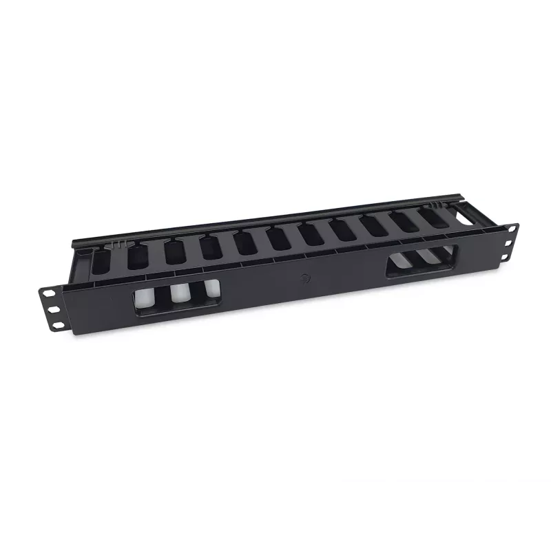 Equip 19-calowy panel do zarządzania kablami do montażu w szafie rack, czarny