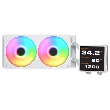 Chłodzenie cieczą All-in-one CPU Cougar Poseidon Vistek Pro 240, ARGB, wentylatory 120 mm, białe