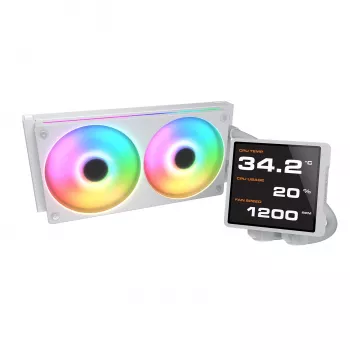 Chłodzenie cieczą All-in-one CPU Cougar Poseidon Vistek Pro 240, ARGB, wentylatory 120 mm, białe