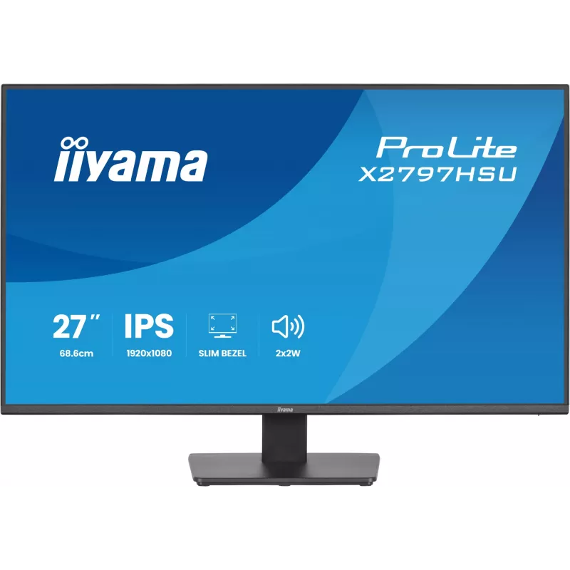 Monitor komputerowy IIYAMA ProLite X2797HSU-B1 27 cali (68,6 cm) Full HD 1920×1080 LED matowy 4 ms USB 3.2 Gen 1 głośniki VESA czarny