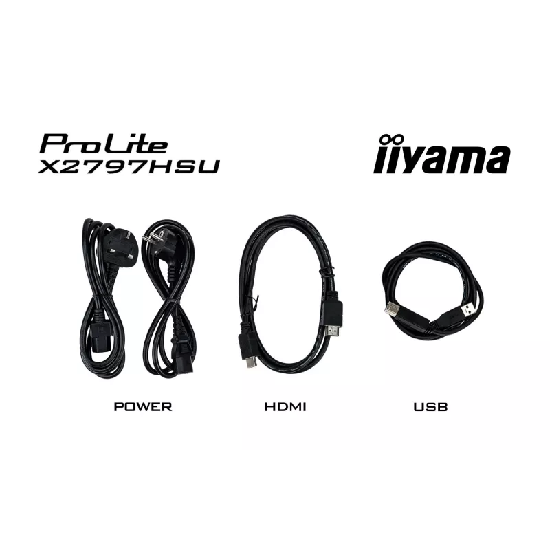 Monitor komputerowy IIYAMA ProLite X2797HSU-B1 27 cali (68,6 cm) Full HD 1920×1080 LED matowy 4 ms USB 3.2 Gen 1 głośniki VESA czarny
