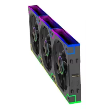 XILENCE XPF360R.ARGB 120 mm zestaw 3 wentylatorów do obudowy PC, łożysko hydrauliczne, 1,9 mmH2O, 7–13,2 V, czarny