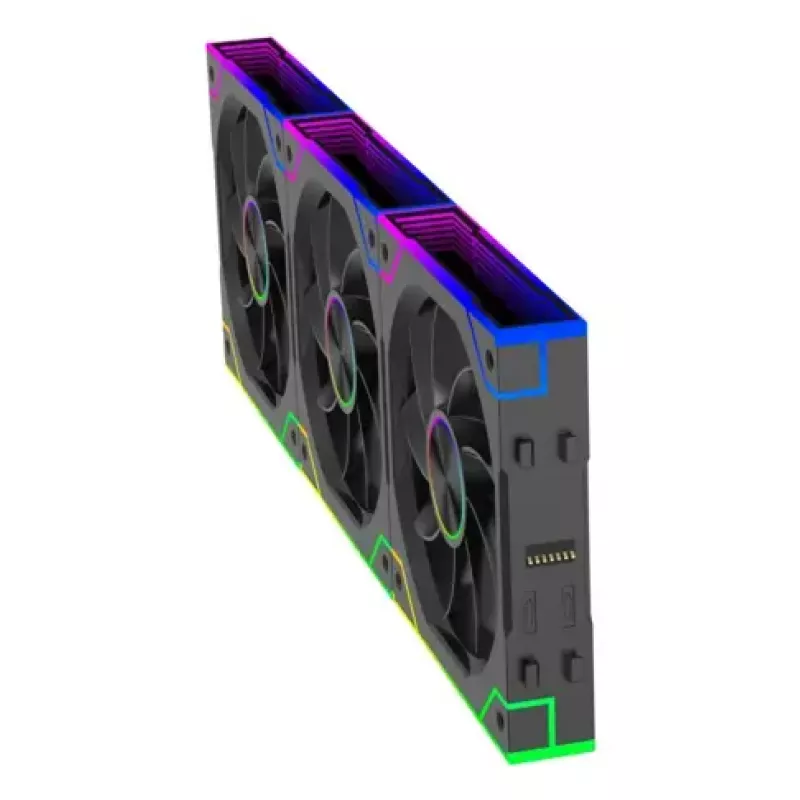 XILENCE XPF360R.ARGB 120 mm zestaw 3 wentylatorów do obudowy PC, łożysko hydrauliczne, 1,9 mmH2O, 7–13,2 V, czarny
