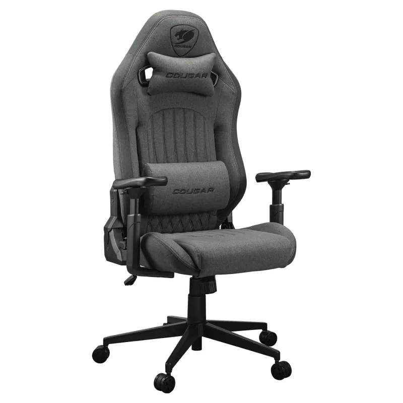 Uniwersalny fotel gamingowy Cougar CGR-EPF-ROG — Czarny/Szary, minimalna wysokość 125 cm, siedzisko 710×670 mm, maks. 120 kg