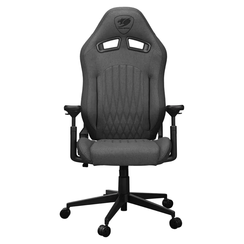 Uniwersalny fotel gamingowy Cougar CGR-EPF-ROG — Czarny/Szary, minimalna wysokość 125 cm, siedzisko 710×670 mm, maks. 120 kg