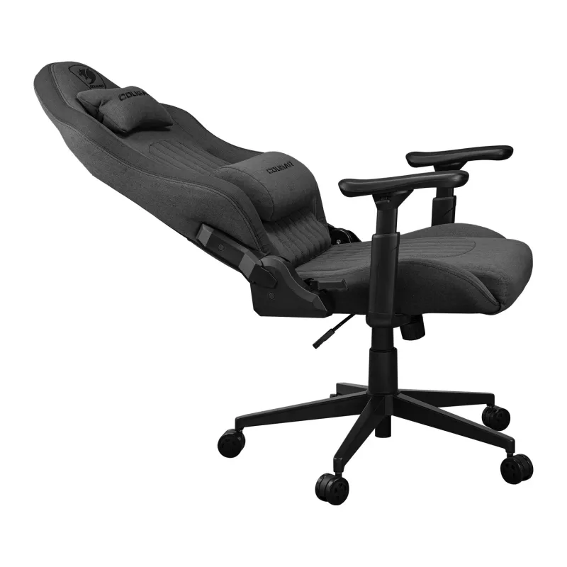Uniwersalny fotel gamingowy Cougar CGR-EPF-ROG — Czarny/Szary, minimalna wysokość 125 cm, siedzisko 710×670 mm, maks. 120 kg