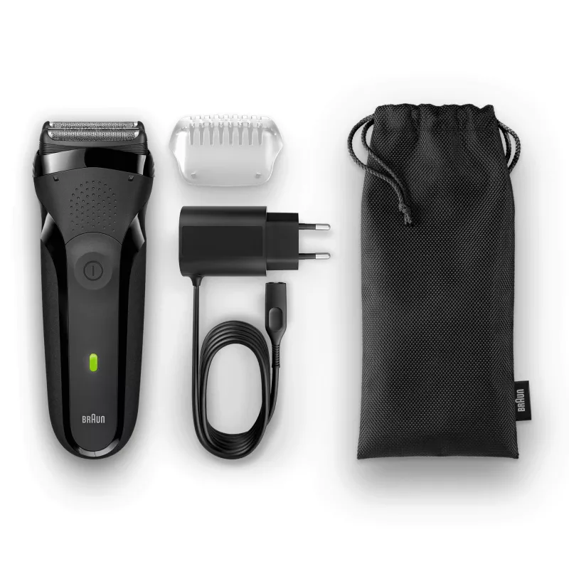 Braun Series 3 301s Golarak foliowa Trymer Czarny