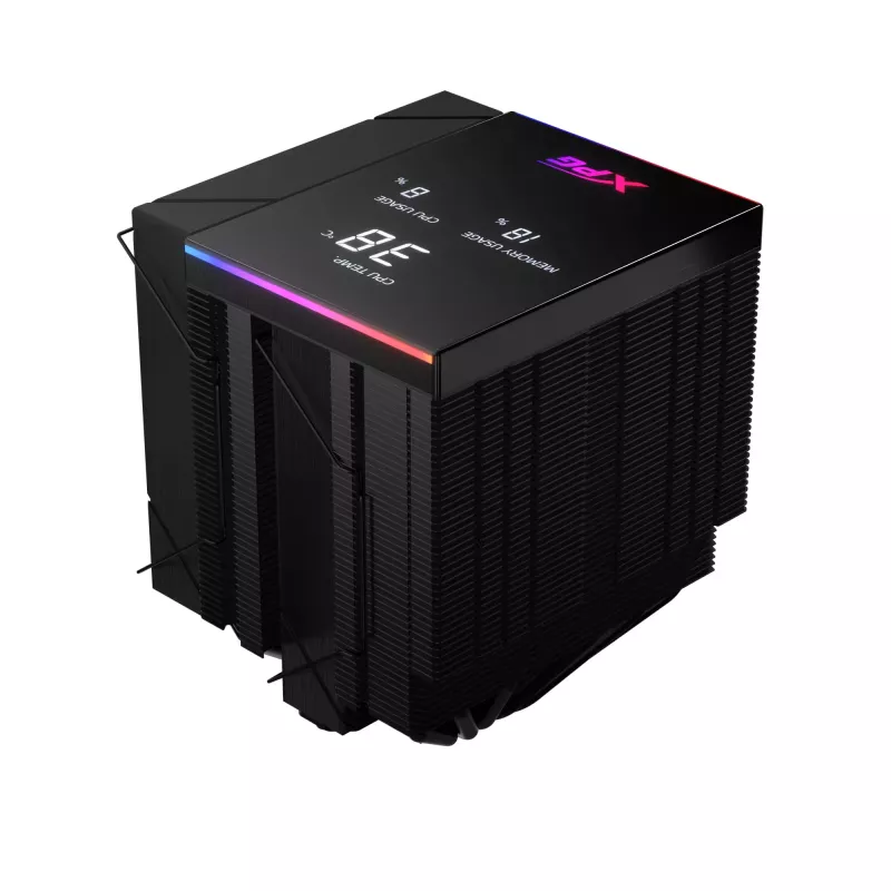 XPG MAESTRO PLUS 62DA Chłodzenie procesora powietrzne, Chłodzenie powietrzne, 12 cm, Czarny