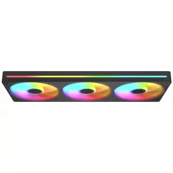 Wentylator Cougar Unity360-FB Single-Frame 360 ARGB PWM Forward, 120mm×3, 700–2500 RPM, FDB, 5.4 mmH2O, czarny
