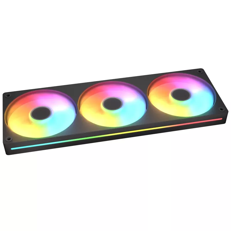 Wentylator Cougar Unity360-FB Single-Frame 360 ARGB PWM Forward, 120mm×3, 700–2500 RPM, FDB, 5.4 mmH2O, czarny
