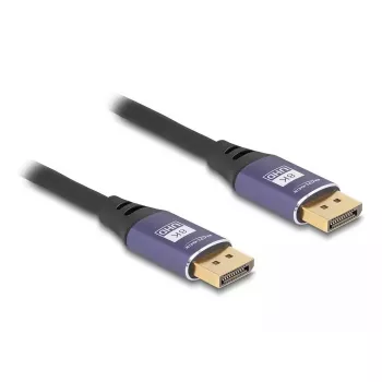 Kabel DisplayPort DeLOCK 8K 60 Hz 5 m liliowy metal