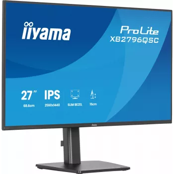27-calowy monitor IIYAMA ProLite XB2796QSC-B1 IPS Quad HD 2560x1440 LED, 4 ms, USB-C, głośniki, regulacja wysokości, VESA