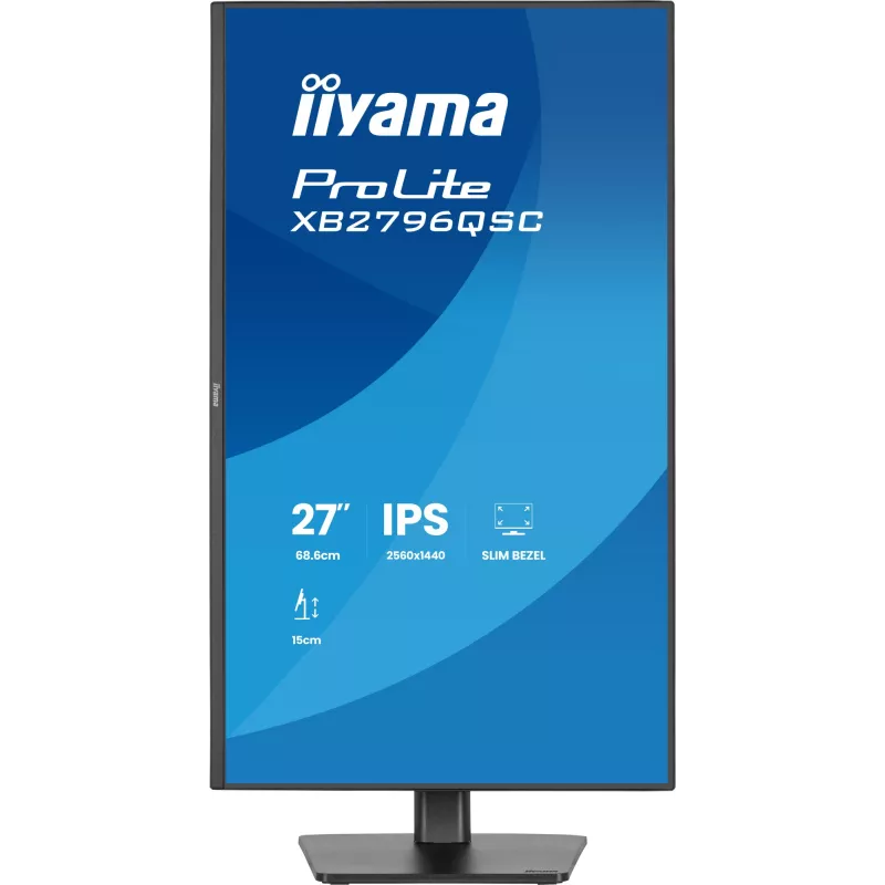 27-calowy monitor IIYAMA ProLite XB2796QSC-B1 IPS Quad HD 2560x1440 LED, 4 ms, USB-C, głośniki, regulacja wysokości, VESA