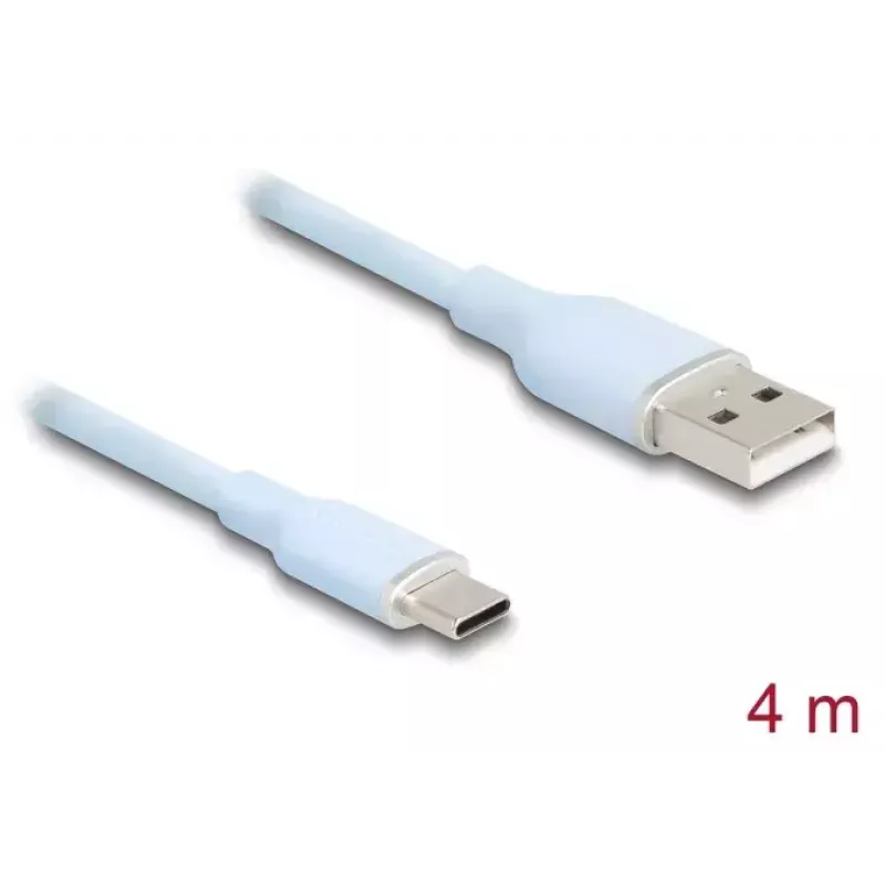 DeLOCK kabel USB 2.0 4 m USB A USB C niebieski 81224