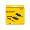 DeLOCK 4-portowy hub USB 10 Gb/s Type-C z kablem 60 cm i przełącznikami