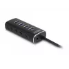 DeLOCK 4-portowy hub USB 10 Gb/s Type-C z kablem 60 cm i przełącznikami