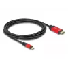 DeLOCK Kabel USB Type-C do HDMI 8K 60 Hz HDR 3 m Czerwony