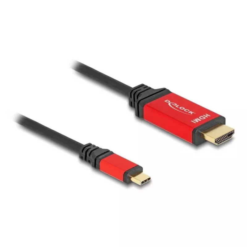 DeLOCK Kabel USB Type-C do HDMI 8K 60 Hz HDR 3 m Czerwony