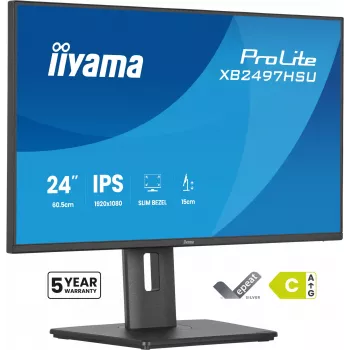 iiyama ProLite XB2497HSU-B1 monitor komputera 60,5 cm (23,8 cala) 1920 x 1080 pixeli Full HD LED czarny