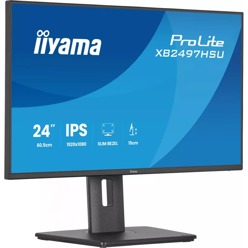 iiyama ProLite XB2497HSU-B1 monitor komputera 60,5 cm (23,8 cala) 1920 x 1080 pixeli Full HD LED czarny