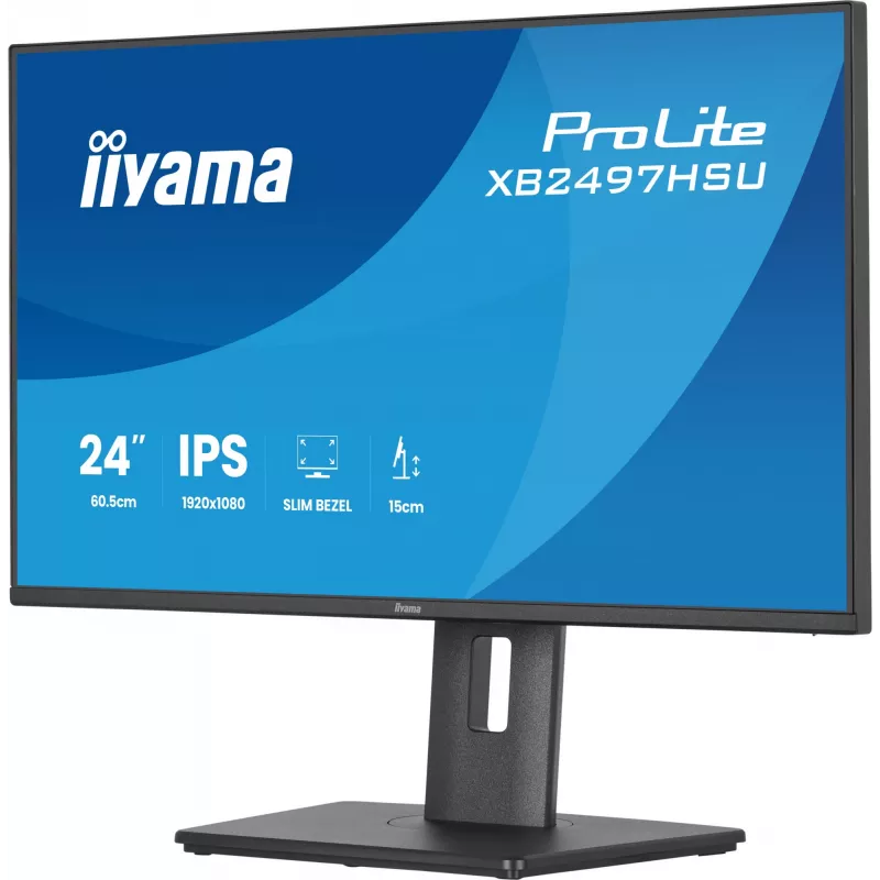 iiyama ProLite XB2497HSU-B1 monitor komputera 60,5 cm (23,8 cala) 1920 x 1080 pixeli Full HD LED czarny