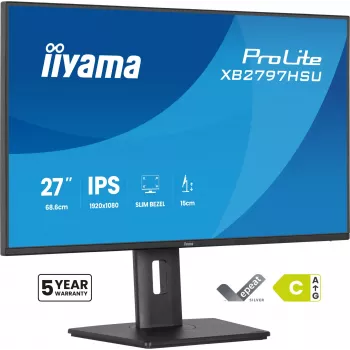iiyama ProLite XB2797HSU-B1 monitor komputerowy 68,6 cm (27 cali) 1920 x 1080 pikseli Full HD LED Czarny