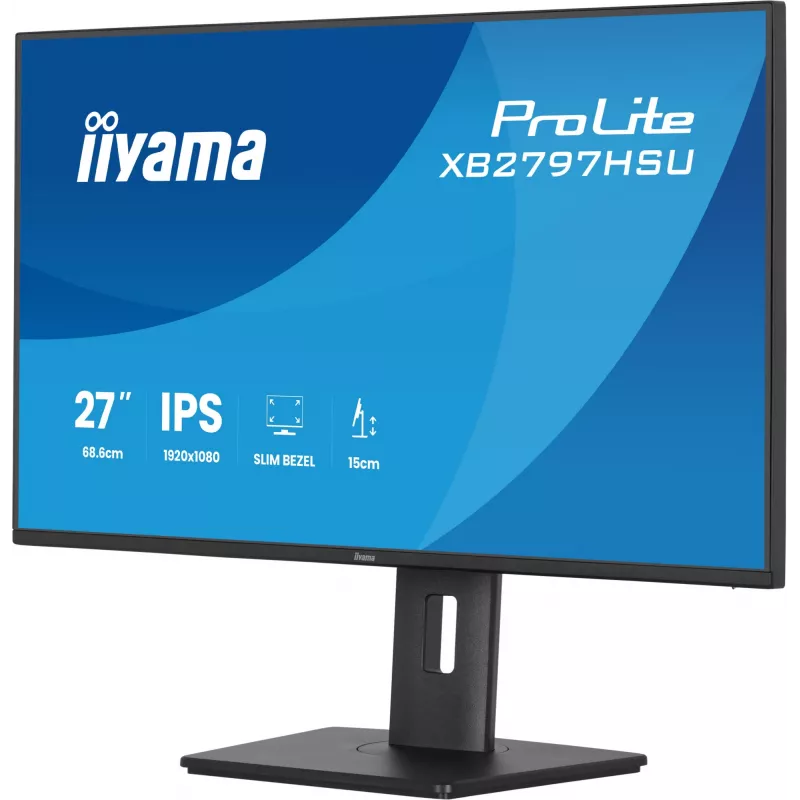 iiyama ProLite XB2797HSU-B1 monitor komputerowy 68,6 cm (27 cali) 1920 x 1080 pikseli Full HD LED Czarny