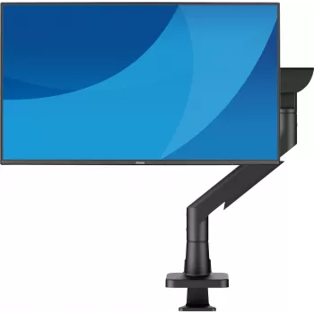 Uchwyt biurkowy do monitora IIYAMA DS6001C-B1 do ekranów 49 cali (124,5 cm), montaż zaciskowy/przelotowy, VESA 75x75–100x100, regulacja wysokości, pochylenie -60–50°, czarny