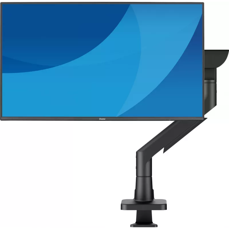 Uchwyt biurkowy do monitora IIYAMA DS6001C-B1 do ekranów 49 cali (124,5 cm), montaż zaciskowy/przelotowy, VESA 75x75–100x100, regulacja wysokości, pochylenie -60–50°, czarny