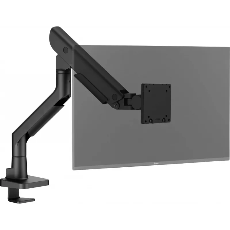 Uchwyt biurkowy do monitora IIYAMA DS6001C-B1 do ekranów 49 cali (124,5 cm), montaż zaciskowy/przelotowy, VESA 75x75–100x100, regulacja wysokości, pochylenie -60–50°, czarny